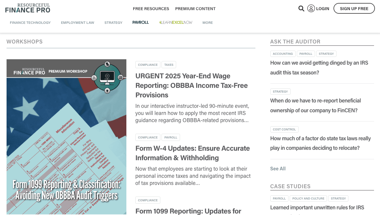 ResourcefulFinancePro workshop — practical content that builds community trust
